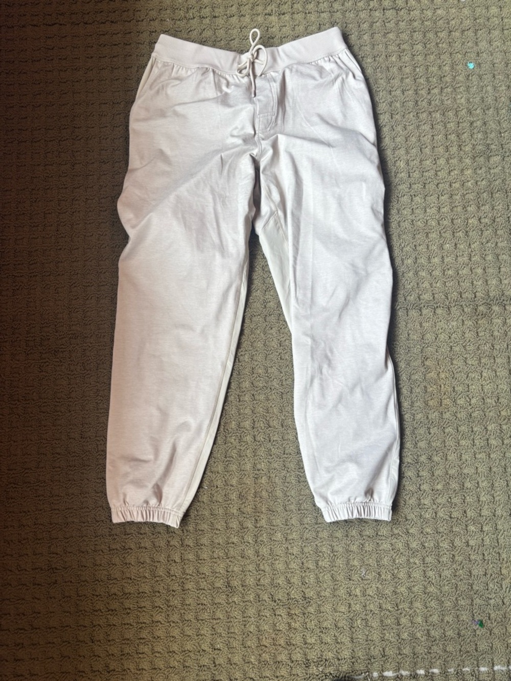 Vuori Light Gray Ribbed Waistband Joggers